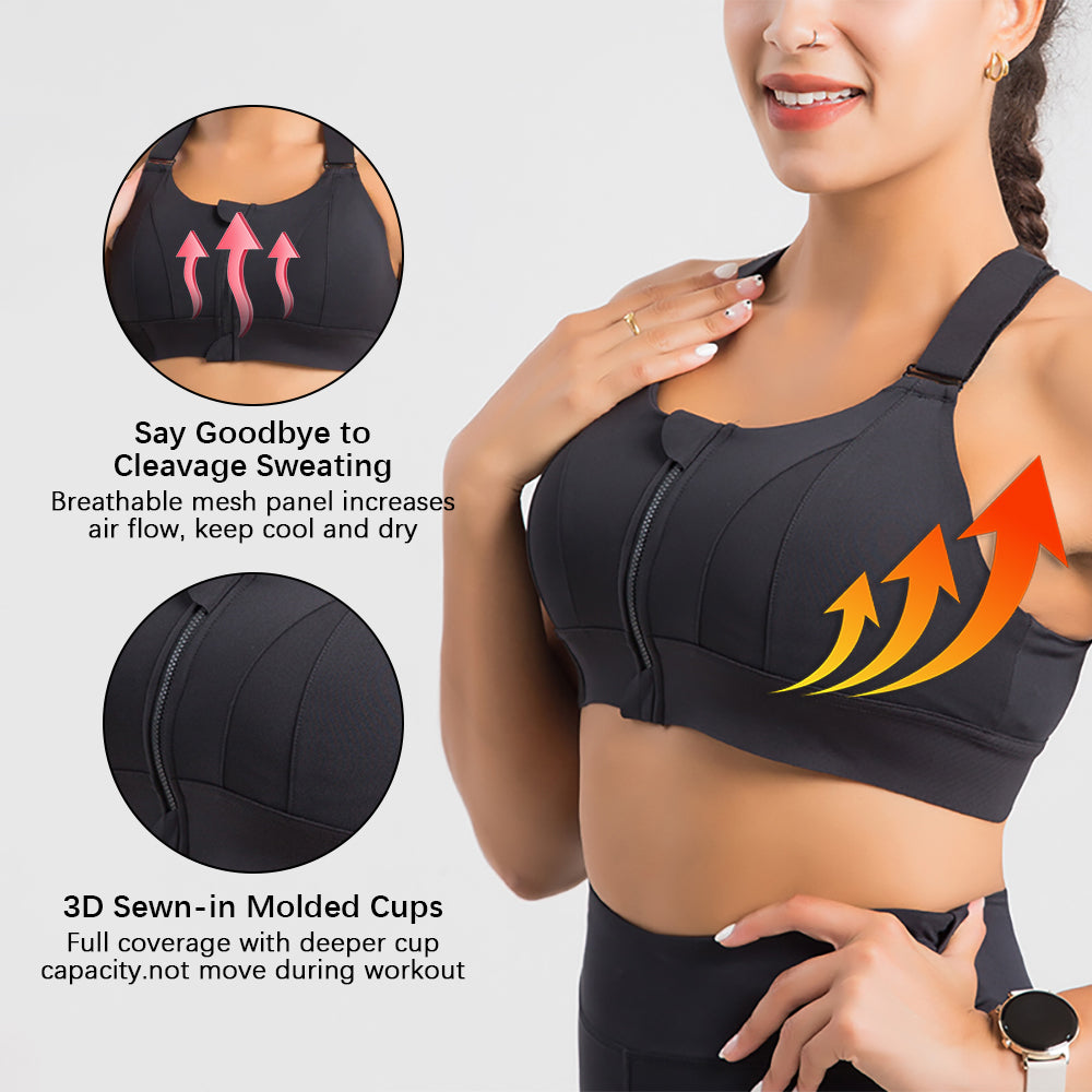 Freelywear® Unmatched Support and Comfort Sports Bra-Black