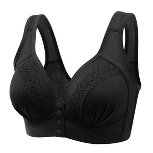 Freelywear® Exquisite Lace Front Closure Bra for Unparalleled Comfort and Style-Black