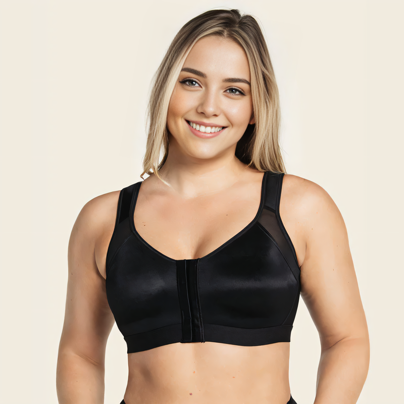 FW®-Front Closure Posture Wireless Back Support Full Coverage Bra (BUY 1 GET 2 FREE)-Black