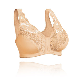Freelywear®WOMEN'S 18-HOUR Front Hooks, Stretch-Lace, Super-Lift And Posture Correction-ALL IN ONE BRA-Beige