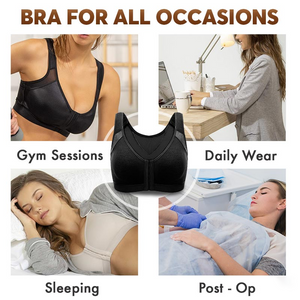 FW®Women's 18-Hour Front Closure Wireless Back Support Posture Full Coverage Bra(BUY ONE GET TWO FREE)