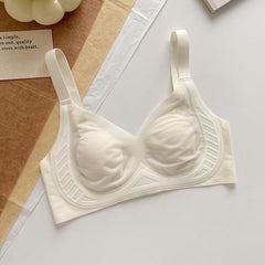 FW® Shaping and Breathability Jelly-Like Texture & Ice Silk Material Wireless Bunny Ears Bra