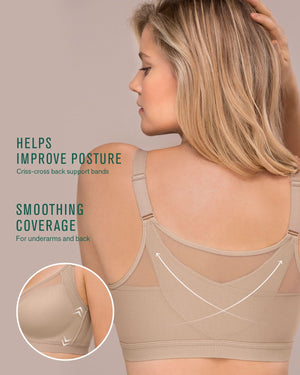 Freelywear® Comfort Posture Corrector Bra with Contour Cups Bra (BUY 1 GET 2 FREE)-BEIGE+White+Black
