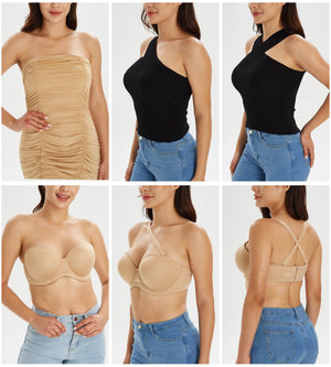 Freelywear® Undercover Curves Multi-way Strapless Bra-Nude